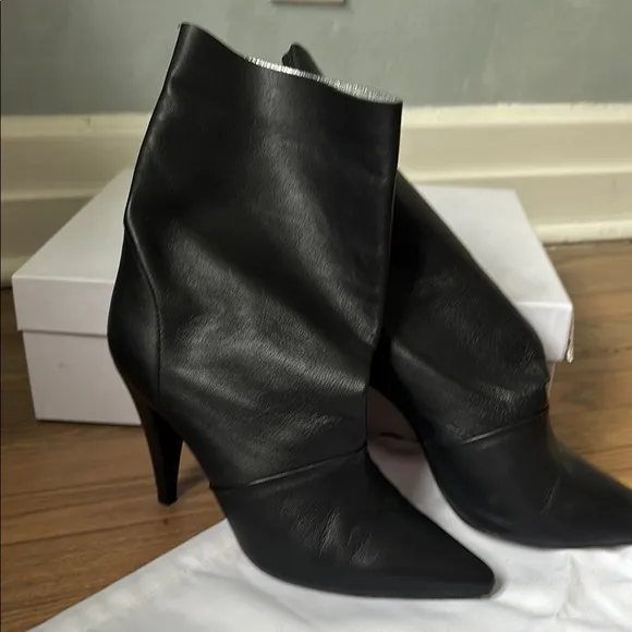 IRO Women's Black and Silver Leather Boots
