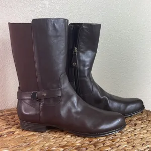 Isaac Mizrahi Live Brown Mid Calf Trolley Boots Brand New size 9.5