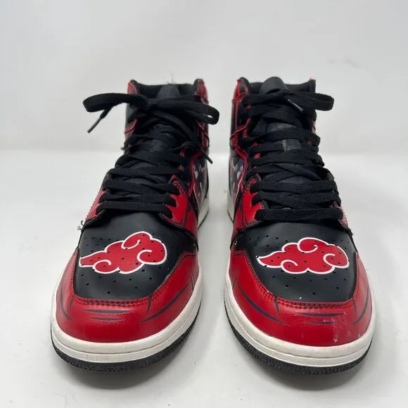 Itachi Akatsuki Naruto Cloud Custom Anime High Top Sneaker Shoes Mens 44 US 10.5