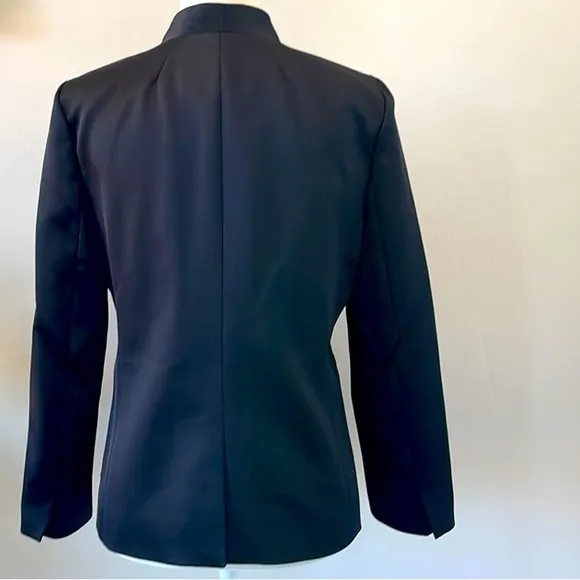 J CREW COLLECTION Satin Going-out blazer black Open front jacket size 16