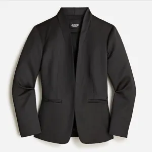 J CREW COLLECTION Satin Going-out blazer black Open front jacket size 16