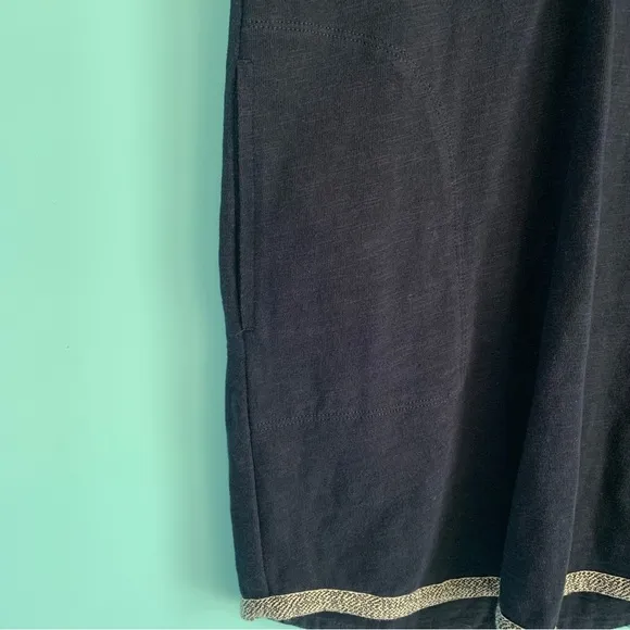 J. Crew Contrast Short Sleeve Stretch Knit V-Neck Mini Preppy Pockets Dress XS