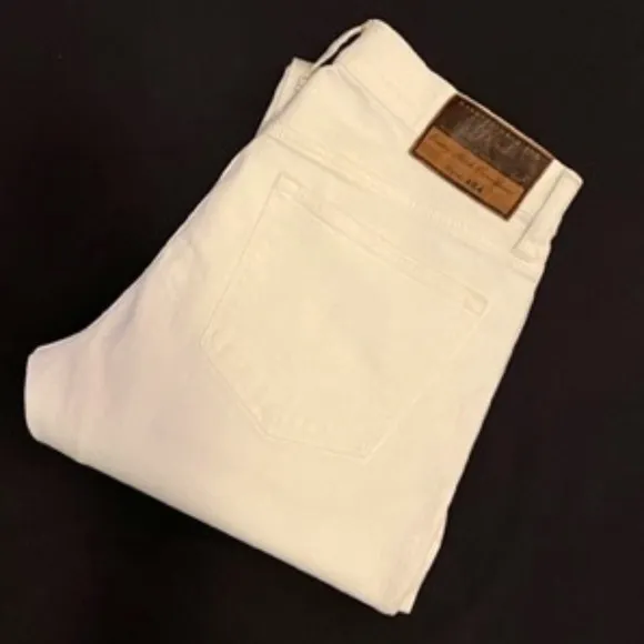 J Crew Slim Japanese Denim Jeans White 32 x 30 MINT!​​​​​​​​​​​​​​​