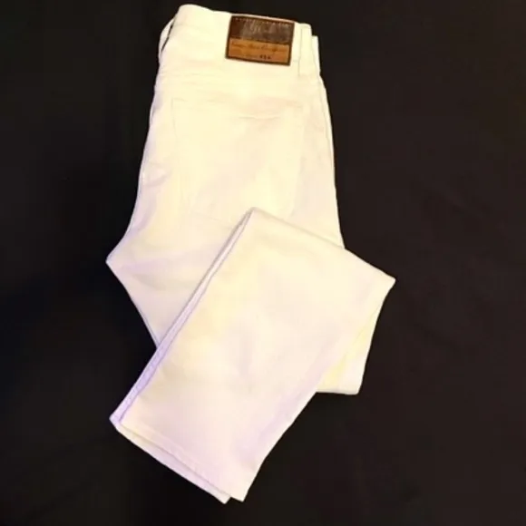 J Crew Slim Japanese Denim Jeans White 32 x 30 MINT!​​​​​​​​​​​​​​​