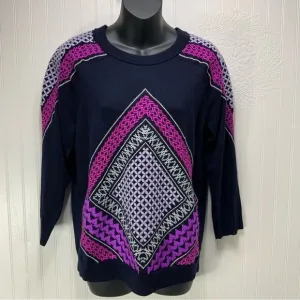 J. CREW 100% merino wool embroidered sweater