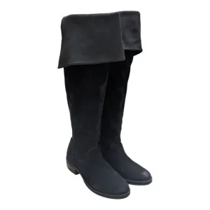 J. Jill Size 7.5 Suede Leather OTK Boots Black BTS049481