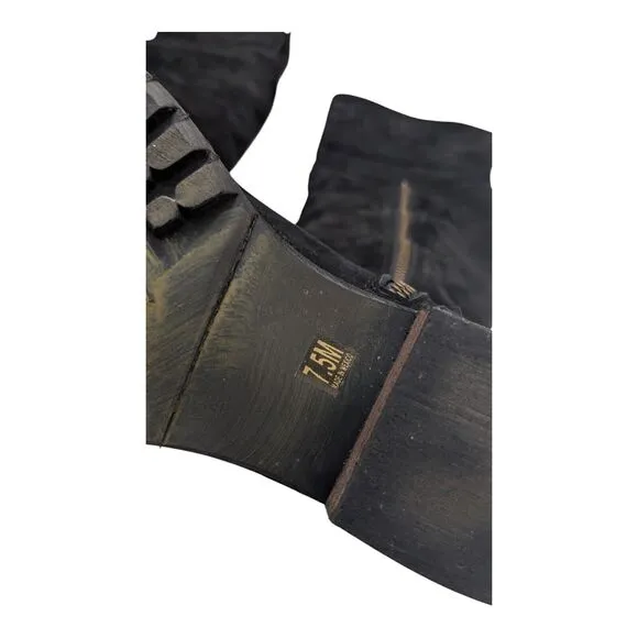 J. Jill Size 7.5 Suede Leather OTK Boots Black BTS049481