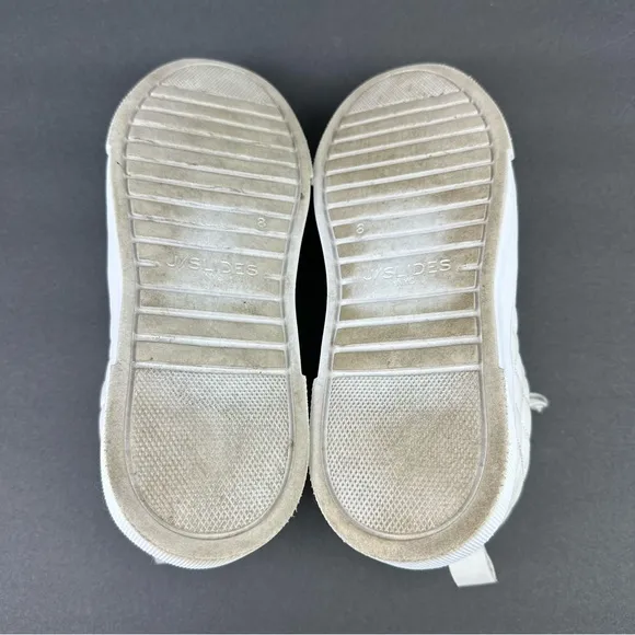 J Slides Aimee Platform Shoes 8 White Leather Lace Up Womens Sneakers