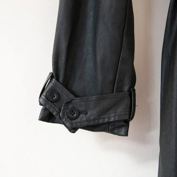 Jason Wu Collective Vegan Leather Tie-Waist Trench (Size S)