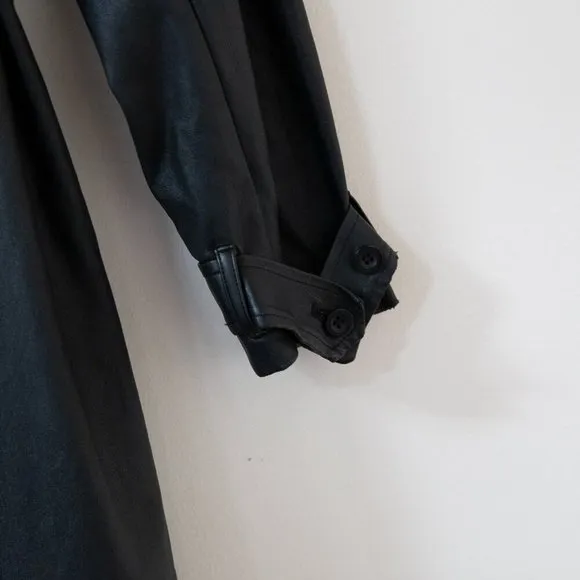 Jason Wu Collective Vegan Leather Tie-Waist Trench (Size S)