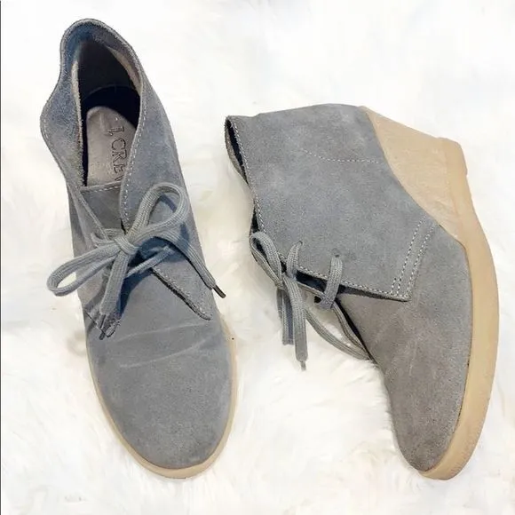 J. CREW Macalister Wedge Booties in Gray Size 6