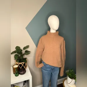 J.Crew Wool Alpaca Blend Turtleneck Sweater Classic Minimalist Neutral Chic Med