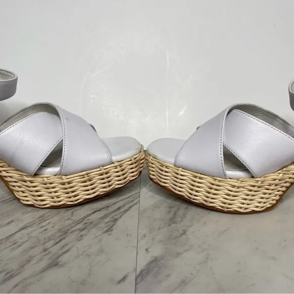 Jeffery Campbell Amma Woven Platform Heeled Sandal 10