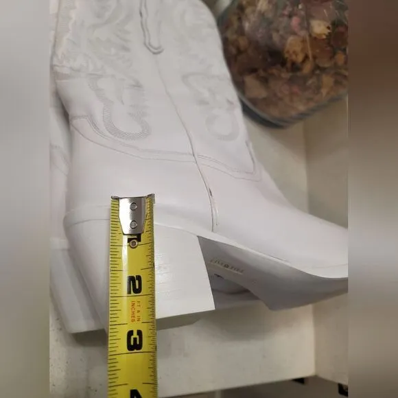 Jeffrey Campbell Dagget Boots White Beyonce Concert Size 11