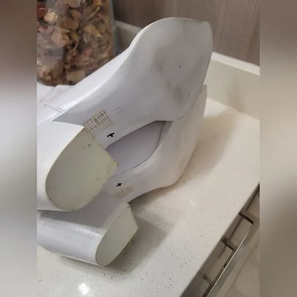 Jeffrey Campbell Dagget Boots White Beyonce Concert Size 11