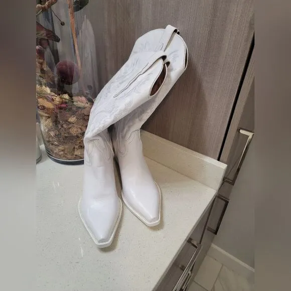 Jeffrey Campbell Dagget Boots White Beyonce Concert Size 11