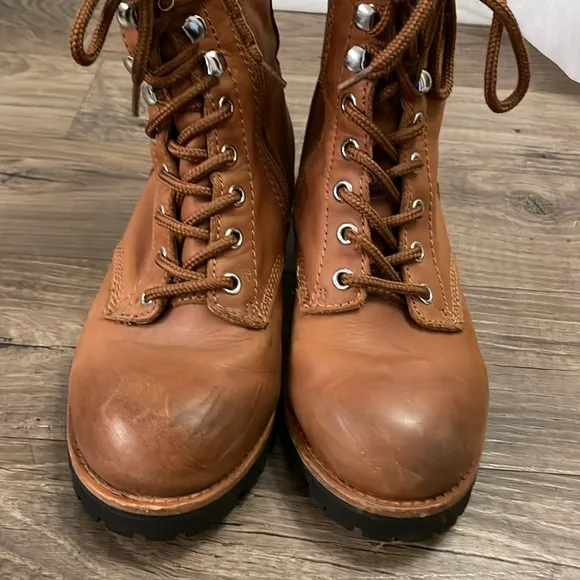 Jeffrey Campbell Free People Lucca Tan Leather Lace Combat Moto Boots