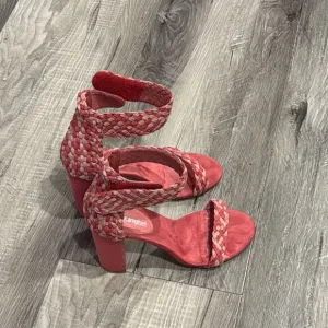 Jeffrey Campbell Lindsey Woven Braided Heel Sandals Size 6.5 EUC Womens