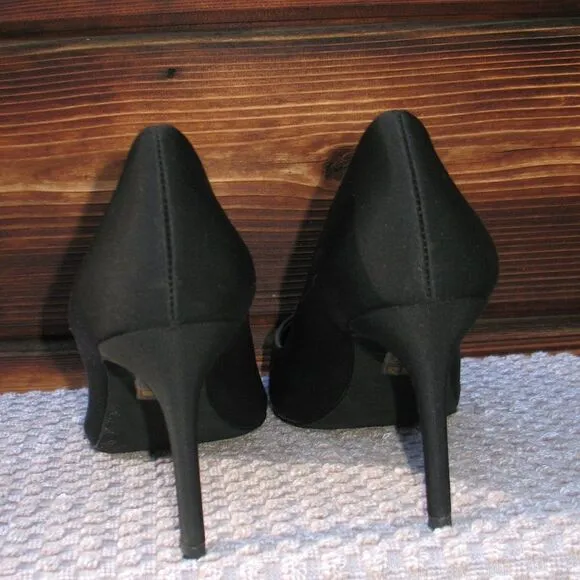 Jeffrey Campbell Womens 9 Black Pointed Toe Classic Pumps Heels Shoes