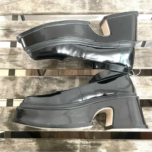 Jeffrey Campbell Womens Shoes Black Mary Jane Platform Empath Platform Size 8