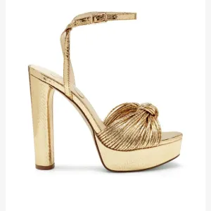 Jessica Simpson | gold “Immie” heels, sz 9