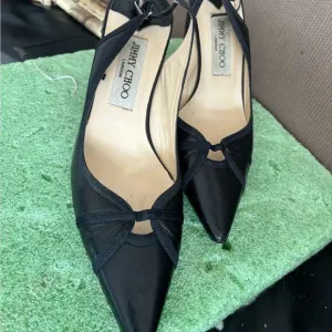 Jimmy Choo Leather High Heels classic pumps slingback shoes pointy toe