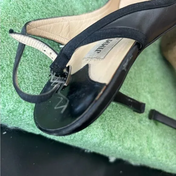 Jimmy Choo Leather High Heels classic pumps slingback shoes pointy toe