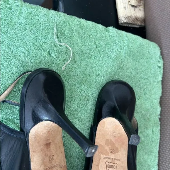 Jimmy Choo Leather High Heels classic pumps slingback shoes pointy toe