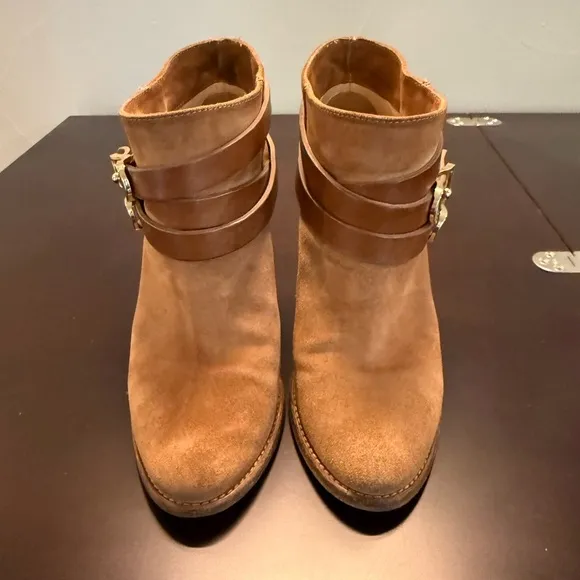 JIMMY CHOO Melba Suede Ankle Booties Size 37