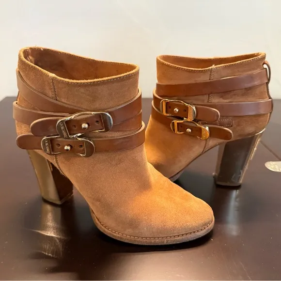 JIMMY CHOO Melba Suede Ankle Booties Size 37