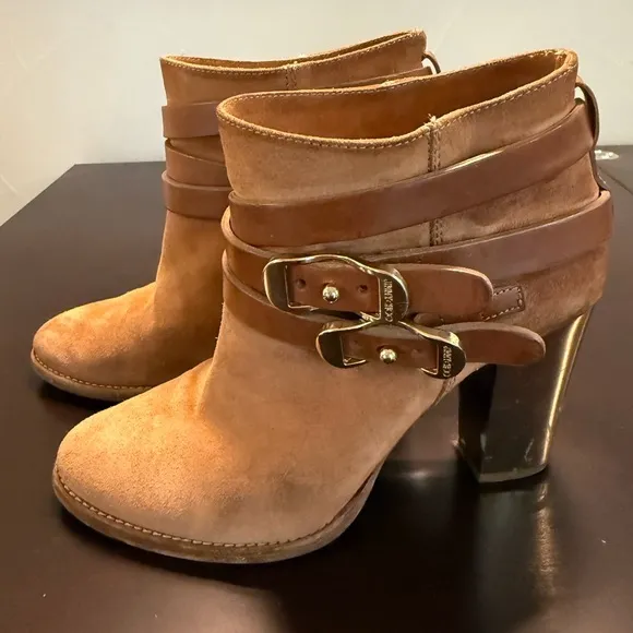 JIMMY CHOO Melba Suede Ankle Booties Size 37