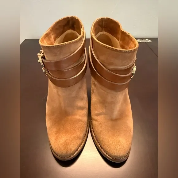 JIMMY CHOO Melba Suede Ankle Booties Size 37
