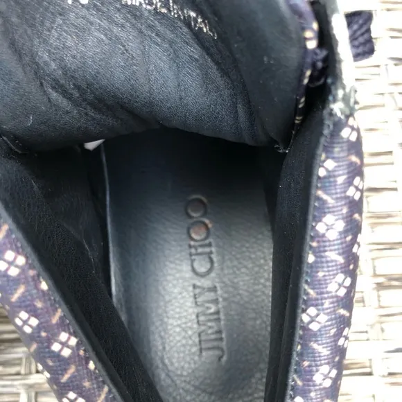 Jimmy Choo Printed Leather &amp; Neoprene High Top Sneaker Size 43EU/10US