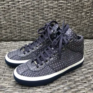 Jimmy Choo Printed Leather &amp; Neoprene High Top Sneaker Size 43EU/10US
