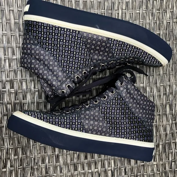 Jimmy Choo Printed Leather &amp; Neoprene High Top Sneaker Size 43EU/10US