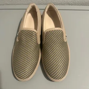 Jimmy Choo Slip On Sneakers Woven Tan Casual Shoes Size 41