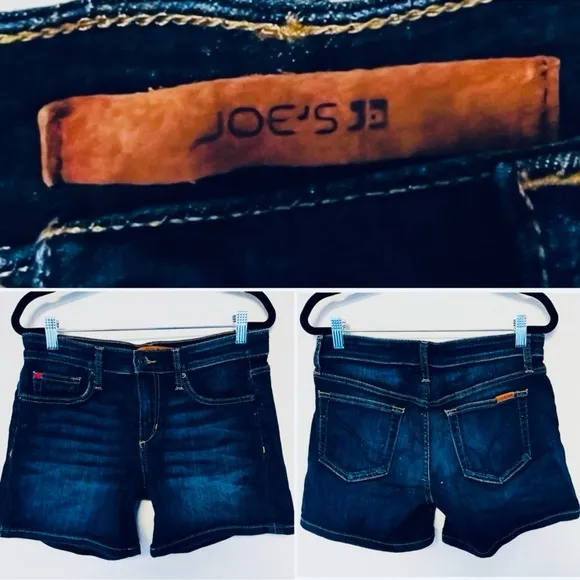 Joe's Jeans Straight Summer CHIC Dark Wash Denim Shorts sz 26 MSRP $128