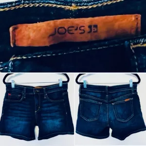 Joe's Jeans Straight Summer CHIC Dark Wash Denim Shorts sz 26 MSRP $128