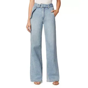 Joe's Jeans The Belted Wide Leg Jeans Acid Wash Denim Tatra Blue NWT Size 30