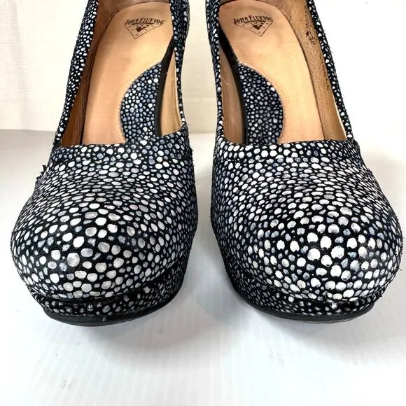 JOHN FLUEVOG Platform Heels Womens 7 Attention Paris Devilfish