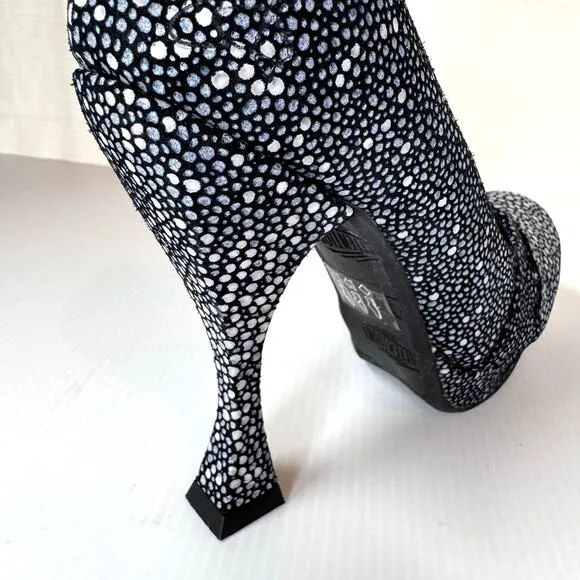 JOHN FLUEVOG Platform Heels Womens 7 Attention Paris Devilfish