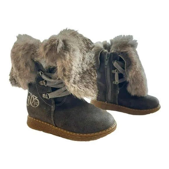 John Galliano Shoes Fur and Suede Signature Boots Size US 7