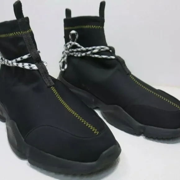 John Geiger 002 Black Lime Fabric Sports High Top Men's Footwear Shoes Sz 14