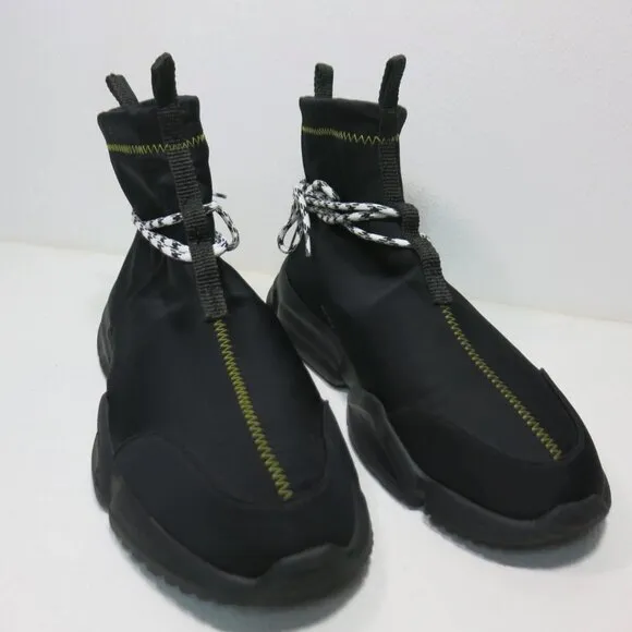John Geiger 002 Black Lime Fabric Sports High Top Men's Footwear Shoes Sz 14