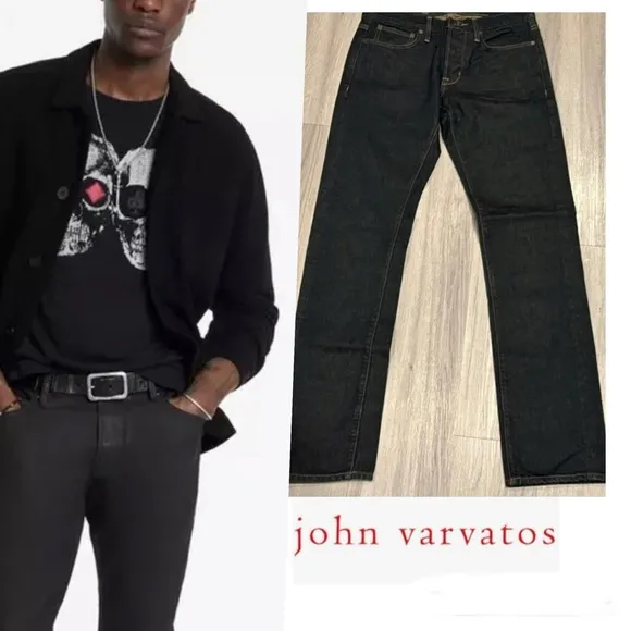 John Varvatos, 29” Waist, Men’s, Black Jeans, Straight Leg, Slim, Designer, NWT!