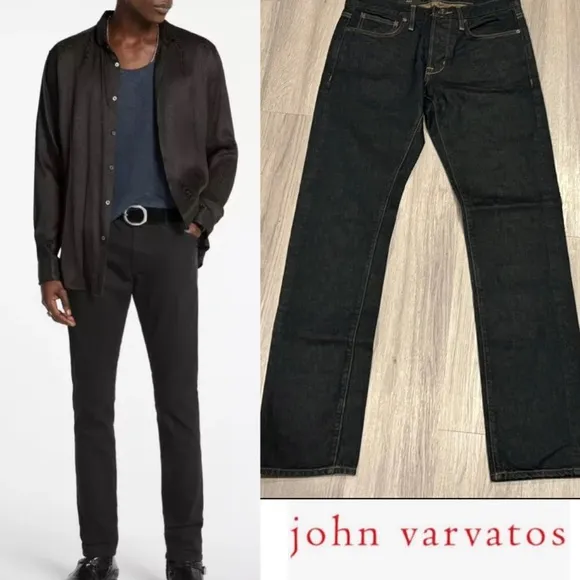 John Varvatos, 29” Waist, Men’s, Black Jeans, Straight Leg, Slim, Designer, NWT!