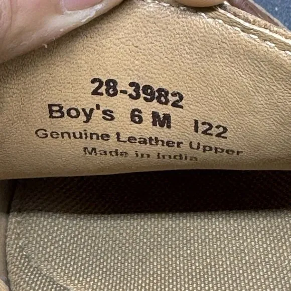 Johnston &amp; Murphy MENS Leather Loafer Size 6M BOYS TAN LEATHER SLIP-ON EUC
