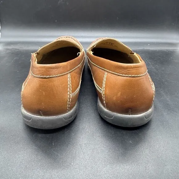 Johnston &amp; Murphy MENS Leather Loafer Size 6M BOYS TAN LEATHER SLIP-ON EUC