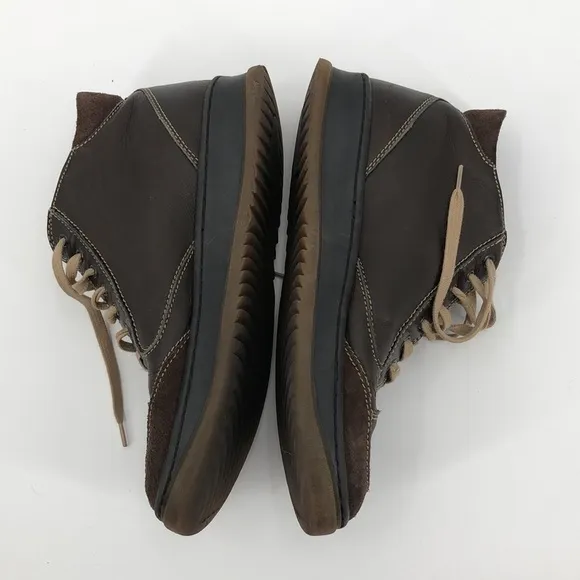 Johnston &amp; Murphy Size 9 Lace Up Brown Leather with Suede Shoes Boots