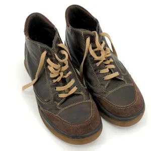 Johnston &amp; Murphy Size 9 Lace Up Brown Leather with Suede Shoes Boots
